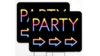 Party directional signage 17 x 13 rental in Fresno-Armona, CA