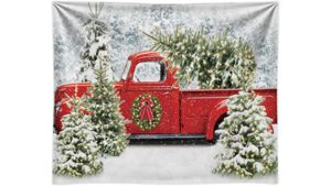 Backdrop Red Truck Christmas rental Fresno-Armona, CA
