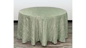 120 Round Tafetta Sage Green Crinkle rental Fresno-Armona, CA
