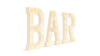 Signage Metal individual letters BAR rental in Fresno-Armona, CA