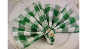 Linen Napkin Green Gingham 15 x 15 rental Fresno-Armona, CA