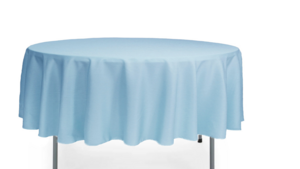 108 round polyester Lt. Blue/Baby Blue rental Fresno-Armona, CA