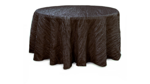 108 Round Black Crinkle Linen rental Fresno-Armona, CA