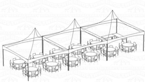 20' X 60' | White - High Peak Tent | 1200 sq. ft rental New Orleans, LA