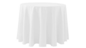 120" | Round | Polyester Linen Tablecloth | Color: rental New Orleans, LA