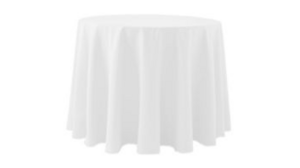 132" | Round | Polyester Linen Tablecloth | Color: rental New Orleans, LA