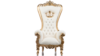 Gold/White Throne Chair rental in Orlando, FL