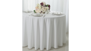 120" | Round | Wrinkle-Free (Scuba)..Color: Whi... rental New Orleans, LA