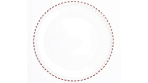 Rose Gold Beaded Charger Plate rental Orlando, FL