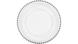 Silver Beaded Charger Plate rental Orlando, FL