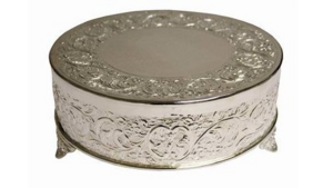 22in Silver Cake Stand rental New Orleans, LA