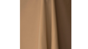 Khaki 132" Round Tablecloth rental Orlando, FL