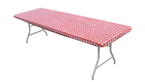 Kwik Cover 6' Banquet Red & White Checker rental New Orleans, LA