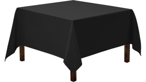 54 x 54 Square Black Polly Linen rental New Orleans, LA