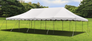 20' x 50' White Frame Tent rental Austin, TX