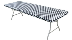 Kwik Cover 8' Banquet Black Checker rental New Orleans, LA