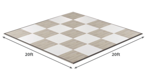 Maple & White Checker Dance Floor - 20'x20' rental Orlando, FL