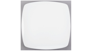 11" Bright White Square Porcelain Coupe Plate rental New Orleans, LA