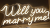 Will you marry me? 23" LED Light up Neon Sign rental in New Orleans, LA