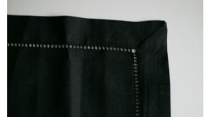 Hemstitch Black Napkin rental Greater Northern Michigan