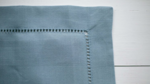 Hemstitch Slate Blue Napkin rental Greater Northern Michigan