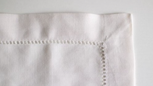 Hemstitch Ivory Napkin rental Greater Northern Michigan