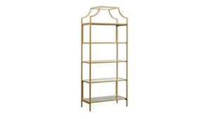 Gold & Glass Shelving rental Greater Northern Michigan