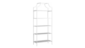 White & Glass Shelving rental Greater Northern Michigan