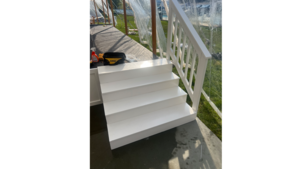 White Stairs for Stage rental Greater Northern Michigan