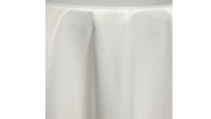 Ivory Matte Satin 132" Round rental Greater Northern Michigan