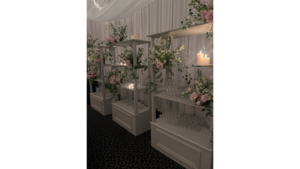 Wood Back Bar Shelving rental Greater Northern Michigan