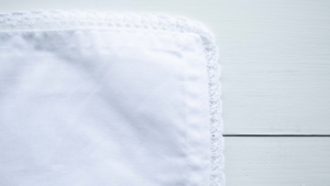 White Frill Stitch Napkin rental Greater Northern Michigan