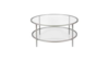 Glass Nickel Coffee Table rental in Greater Northern Michigan, MI