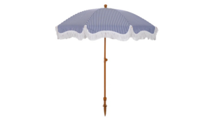 Blue & White Nautical Stripe Umbrella rental Greater Northern Michigan