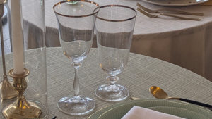 Gold Rim Water Goblet rental Greater Northern Michigan