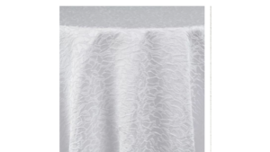 Cobblestone White Linen 90"x156" rental Greater Northern Michigan