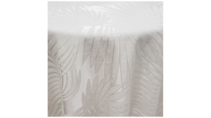 Palm White Linen 132" Round rental Greater Northern Michigan