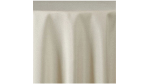 Zest Ivory Linen 132" Round rental Greater Northern Michigan