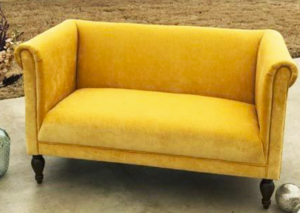 Gold Vintage Loveseat rental Austin, TX