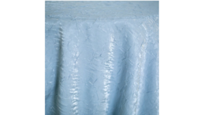 Crush Light Blue Linen 132" Round rental Greater Northern Michigan