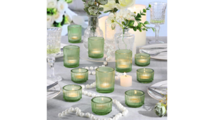 Green Etched Votive/Tealights Mixed rental Greater Northern Michigan