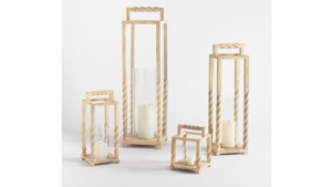 Whitewash Floor Lantern ~ Medium ~ 25.5" rental Greater Northern Michigan