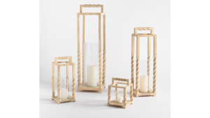 Whitewash Wood Lantern ~ Large ~ 33" rental Greater Northern Michigan