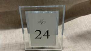 Silver Frame/Table Number Holder rental Greater Northern Michigan