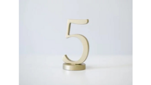 Gold Wood Table Numbers rental Greater Northern Michigan