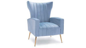 Light Blue Wingback Side Chair  rental Greater Northern Michigan