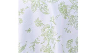 Flora Green Linen 132" Round  rental Greater Northern Michigan