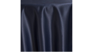 Navy Matte Satin Linen 132" Round  rental Greater Northern Michigan