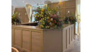 8' Natural Square Bar  rental Greater Northern Michigan