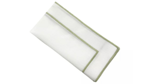 White w/Sage Stitch Napkin  rental Greater Northern Michigan